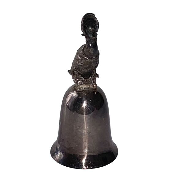 New England Collectors Bell Beatrix Potter Jemima Puddleduck Silver Plate - Picture 2 of 9